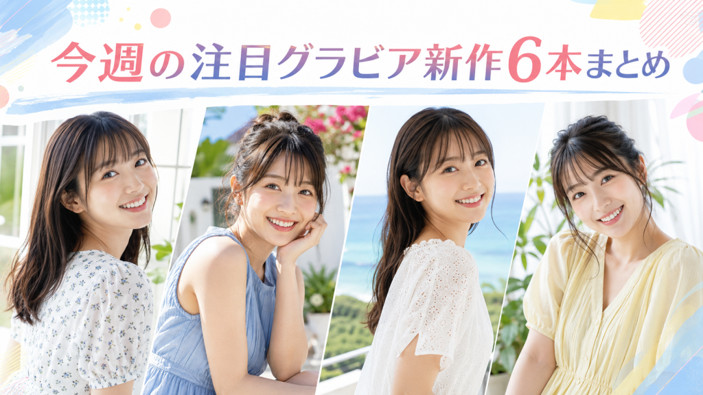 今週の注目グラビア新作6本まとめ｜恋川こもも・月花めもり・夏来唯・樹智子・沢地優佳・小阪由佳 パッケージ