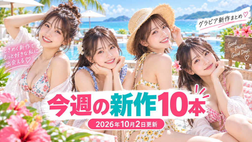 【2026年10月2日更新】今週の着エロ・グラビア新作10本まとめ｜七海りお・立花りんか・白川愛梨・宮越虹海ほか パッケージ